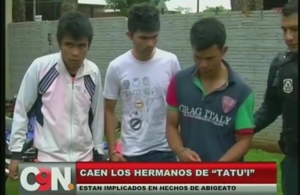 Tres hermanos detenidos por estar acusados de varios delitos en Hernandarias