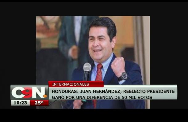 Juan Hernández fue reelecto como presidente en Honduras